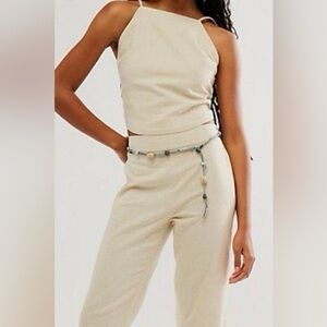 Free People Cream Women's Jumpsuit